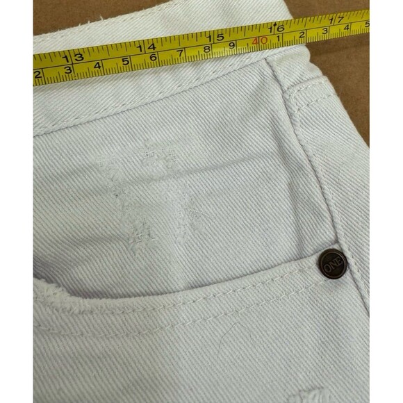 Women’s One Teaspoon Bonitas White Denim Jean Cut Off shorts Size 29 - Picture 8 of 10